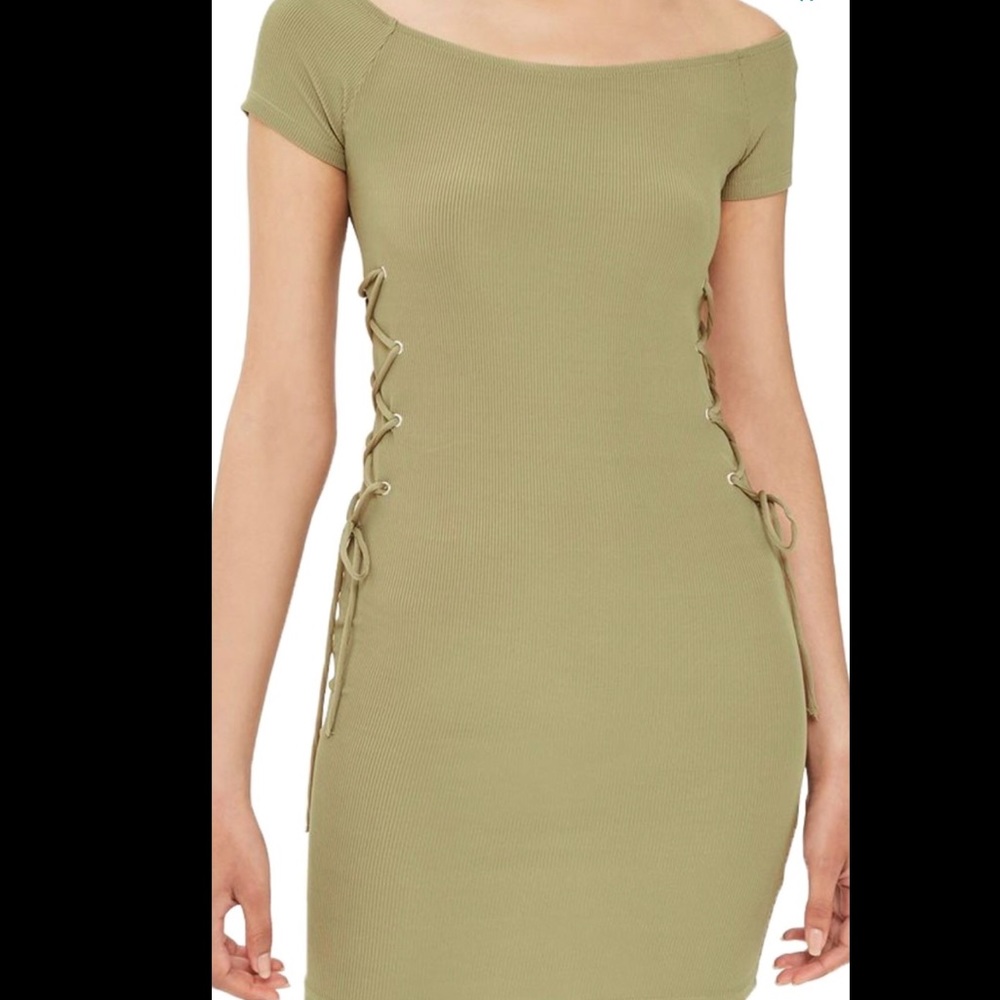 Topshop lace up side dress
